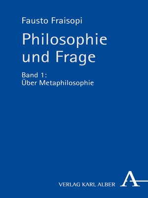 cover image of Philosophie und Frage